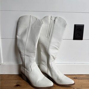 Women's Tall White Cowboy Boots